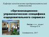 Организационно-управленческая специфика оздоровительного сервиса. (Лекция 4-5)