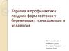 Терапия и профилактика поздних форм гестозов у беременных: преэклампсия и эклампсия