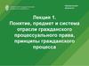 Понятие, предмет и система отрасли гражданского процессуального права, принципы гражданского процесса