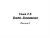 Воля. Внимание