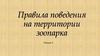 Правила поведения на территории зоопарка