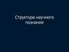 Структура научного познания