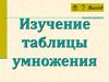 Изучение таблицы умножения