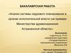 Анализ системы кадрового планирования в органах исполнительной власти (Министерство здравоохранения Астраханской области)