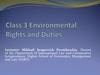 Class 3 Environmental rights and duties