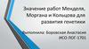 Значение работ Менделя, Моргана и Кольцова для развития генетики
