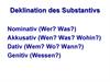 Deklination des Substantivs