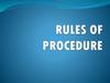 Rules of procedure