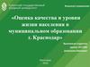Оценка качества и уровня жизни населения в муниципальном образовании города Краснодар