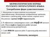 Морфологические нормы русского литературного языка