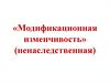 Модификационная изменчивость (ненаследственная)