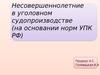 Несовершеннолетние в уголовном судопроизводстве (на основании норм УПК РФ)