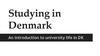 Studying in Denmark