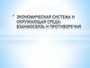 Экономическая система и окружающая среда
