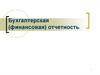 Бухгалтерская (финансовая) отчетность