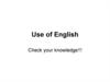 Use of English