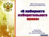 «В лабиринте избирательного права». Правила игры «Выборы 2018»