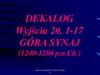 Dekalog wyjścia 20. 1-17 góra Synaj (1240-1200 p.n.ch.)