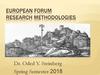 European Forum Research Methodologies