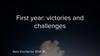 First year. Victories and challenges