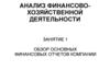 Анализ финансово-хозяйственной деятельности компании