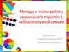 Методы и этапы работы социального педагога с неблагополучной семьей