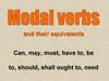 Modal Verbs and their eguivalents
