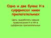 Одна и две буквы Н в суффиксах имен прилагательных
