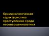 Криминологическая характеристика преступлений среди несовершеннолетних