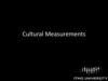 Cultural Measurements