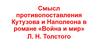 Смысл противопоставления Кутузова и Наполеона в романе «Война и мир» Л.Н. Толстого