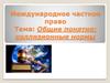 Международное частное право. Тема: Общие понятия: коллизионные нормы