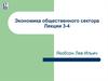 Экономика общественного сектора. Эффективность и справедливость. (Лекции 3-4)
