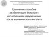 Сравнение способов реабилитации больных с когнитивными нарушениями после ишемического инсульта