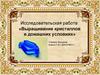 Исследовательская работа: «Выращивание кристаллов в домашних условиях»