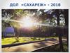 ДОЛ «Сахареж» - 2018. Нормативные документы