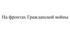 На фронтах гражданской войны