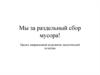 Мы за раздельный сбор мусора. Проект, направленный на развитие экологической культуры