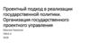 Проектный подход в реализации государственной политики. Организация государственного проектного управления