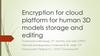 Encryption for cloud platform for human 3D models storage and editing