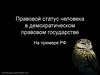 Правовой статус человека в демократическом правовом государстве на примере РФ