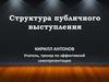 Структура публичного выступления