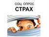 Социологический опрос. Страх