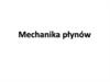 Mechanika płynów