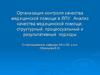 Организация контроля качества медицинской помощи в ЛПУ. Анализ качества медицинской помощи