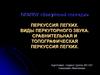 Перкуссия легких. Виды перкуторного звука. Сравнительная и топографическая перкуссия легких