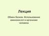 Обмен белков. Использование аминокислот в организме человека