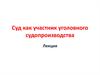 Суд как участник уголовного судопроизводства