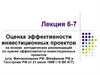 Оценка эффективности инвестиционных проектов на основе методических рекомендаций по оценке эффективности инвестиционных проектов