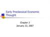 Early Preclassical Economic Thought